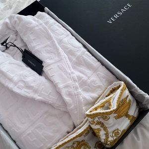 Versace White Baroque Bathrobe